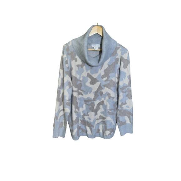 Rachel Zoe Womens Camo Pattern Cowl Neck Long Sleeve Sweater Size XL - Picture 5 of 5
